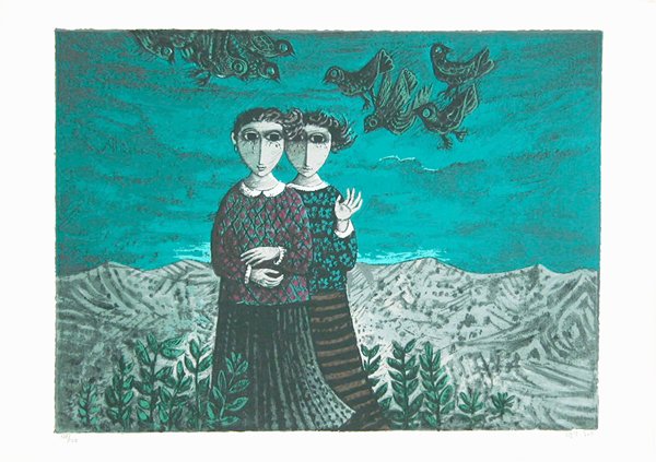 Y. Bergner Original Signed No. Silkscreen
