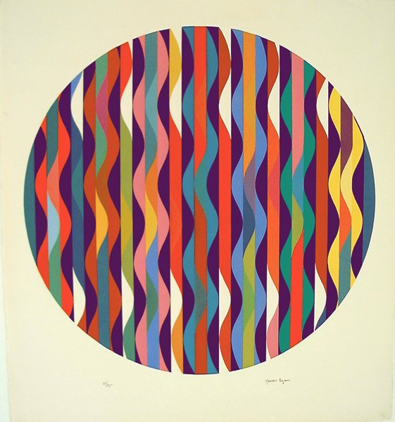 Y. Agam Original Signed No.Silkscreen Kinetic Art