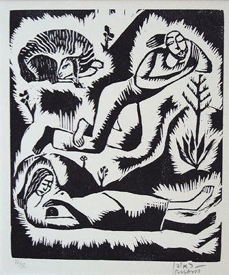 Reuven Rubin Original 10 Woodcuts Portfolio - 7