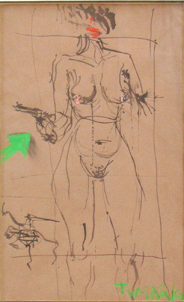 Igael Tumarkin Original PAINTING Israeli / German - 2