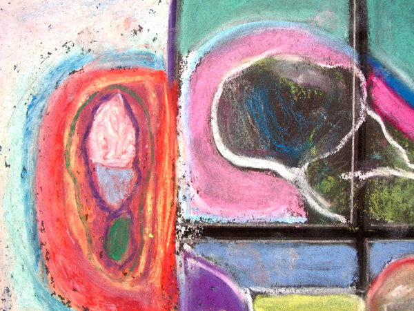 Uri Stettner Original pastel PAINTING Israeli Art - 2