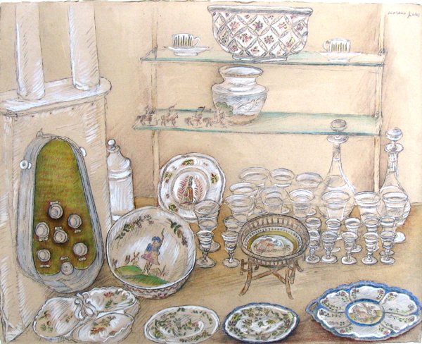 Moreno Pincas Original Pastel Painting Israeli Ar
