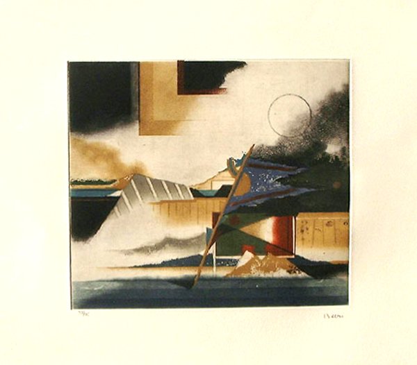 Tuvia Beeri Original Signed No. Etching Israeli