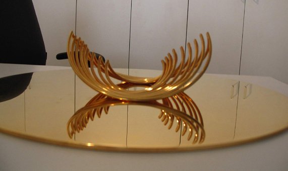 Y. Agam Original Gold Plated Kinetic Sculpture - 5