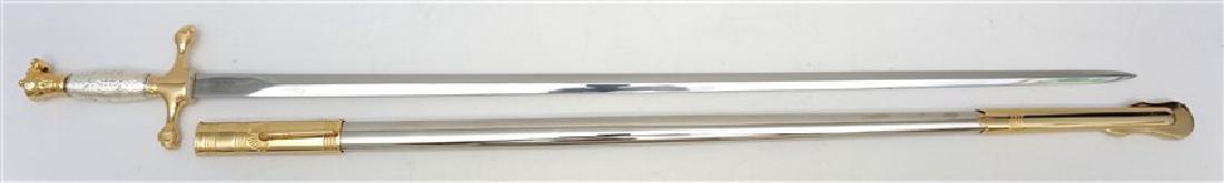 WEST POINT CADET DRESS SWORD: New old stock. West Point Cadet Dress Sword made in Toledo Spain. Great Recreation. Measures 36" long. Weight is 2 pds 6 oz.