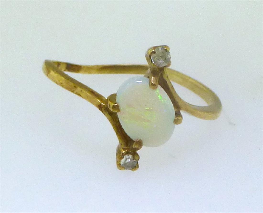 OPAL & DIAMOND RING 14KT (1 of 5)
