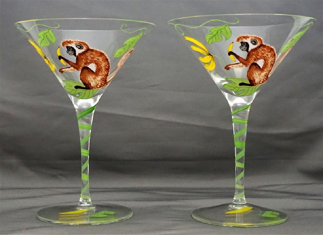 2 LYNN CHASE MONKEY BUSINESS MARTINI GLASSES (1 of 5)