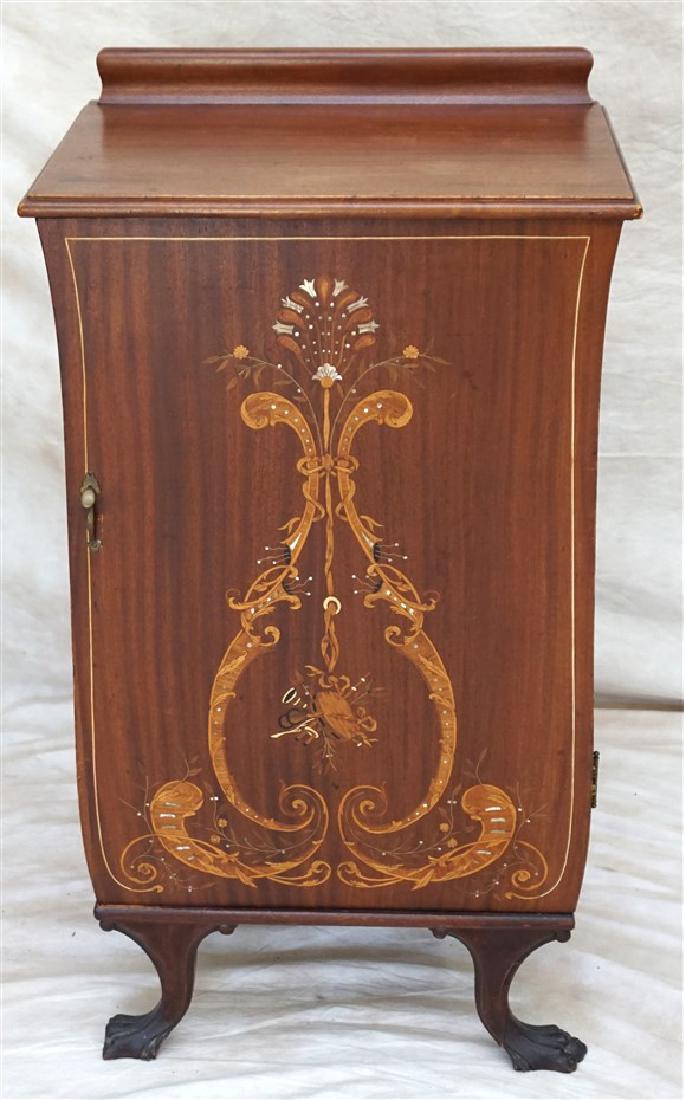 MARQUETRY INLAID MUSIC CABINET (1 of 9)
