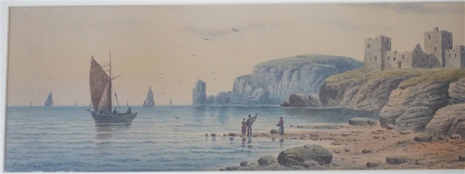 TOM SEYMOUR (1844-1904) COASTAL WATERCOLOR (1 of 9)