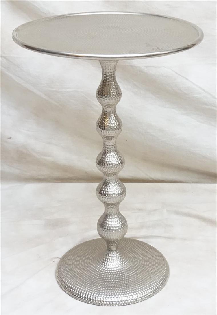 HAMMERED ALUMINIUM SIDE TABLE (1 of 5)