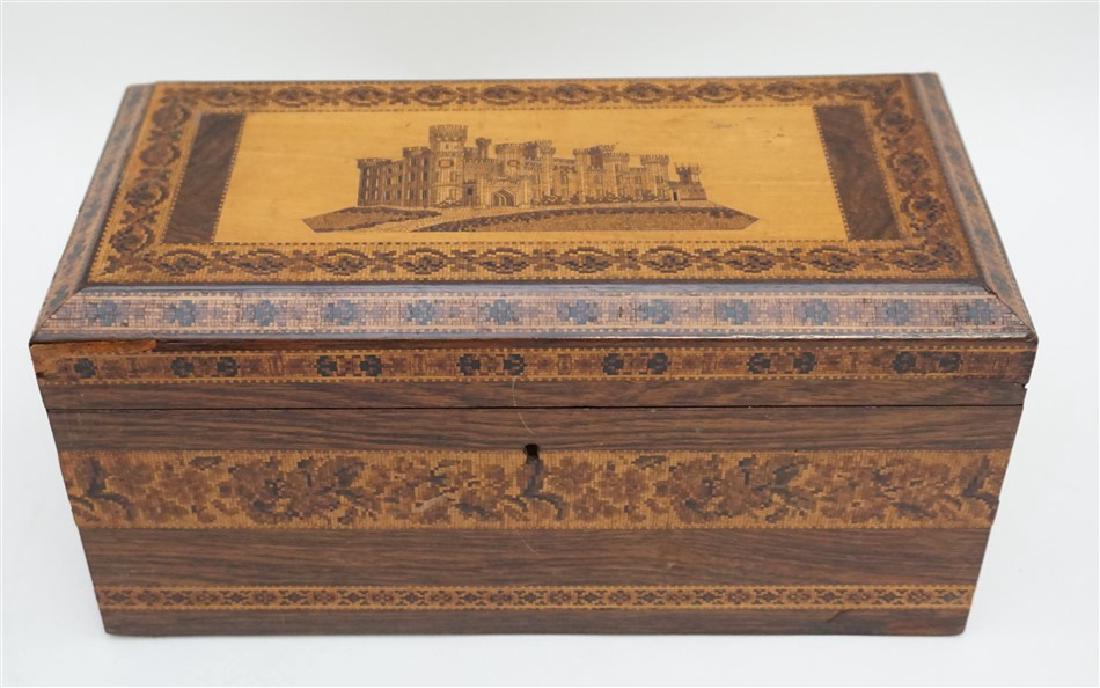 19th C ENGLISH TUNBRIDGE TEA CADDY (1 of 9)