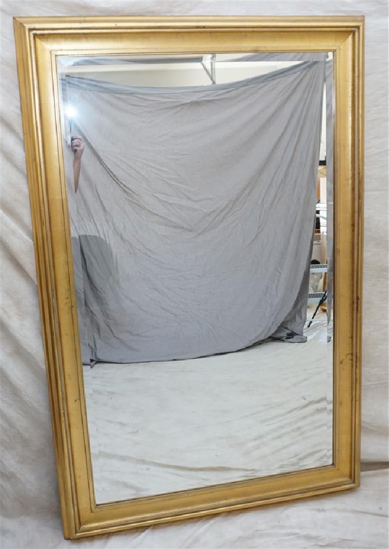 LARGE GILT FRAMED BEVELED MIRROR (1 of 8)