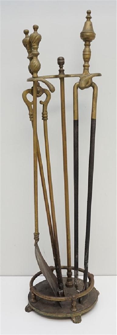 SOLID BRASS FIREPLACE SET (1 of 6)