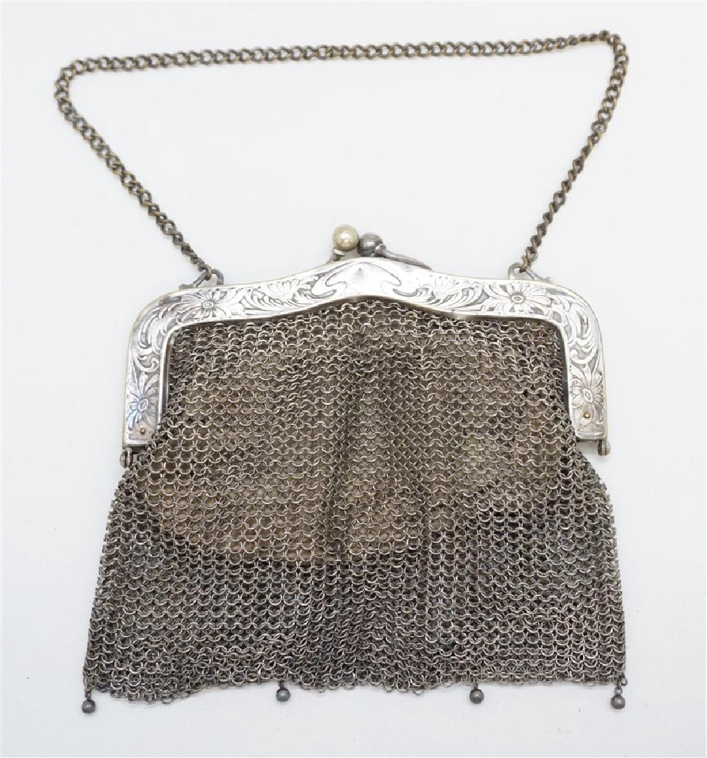 ANTIQUE GERMAN SILVER MESH PURSE (1 of 7)