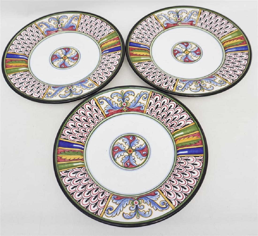 3 GRAZIA DERUTA MAJOLICA CHARGERS (1 of 8)