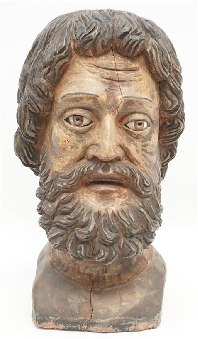 LARGE SPANISH COLONIAL BUST SAN PEDRO (1 of 8)