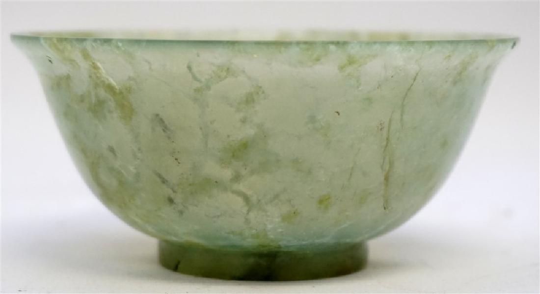 CHINESE QING PERIOD CELADON JADE BOWL (1 of 8)