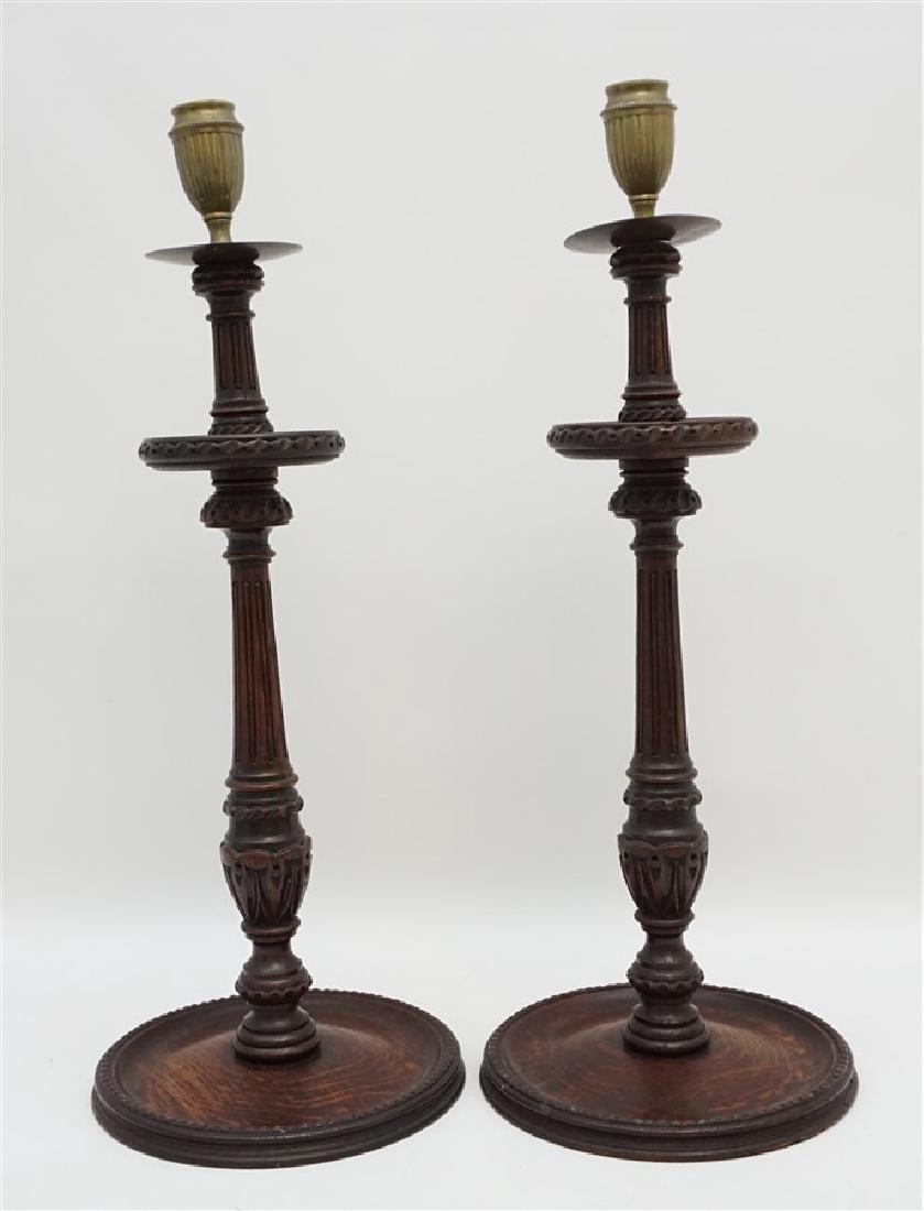 c. 1890 TURNED BARLEY TWIST CANDLESTICKS (1 of 10)