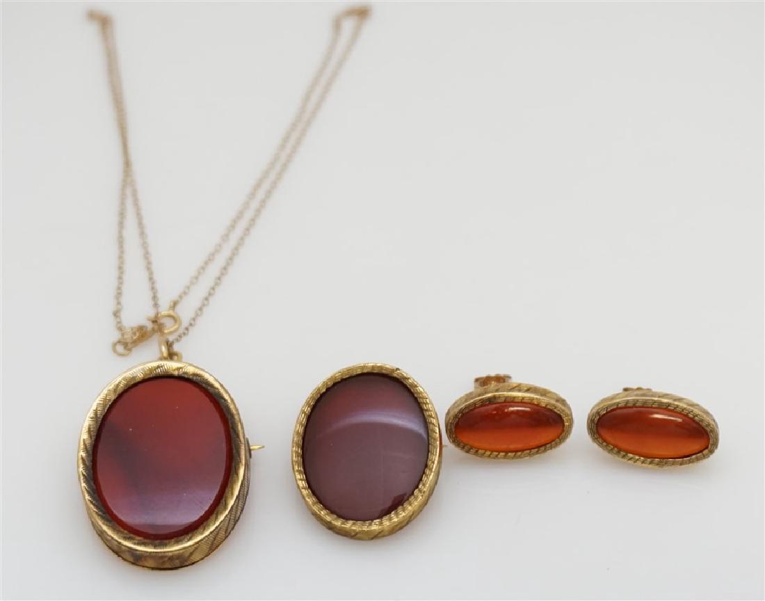 VICTORIAN CARNELIAN PARURE 10K (1 of 5)