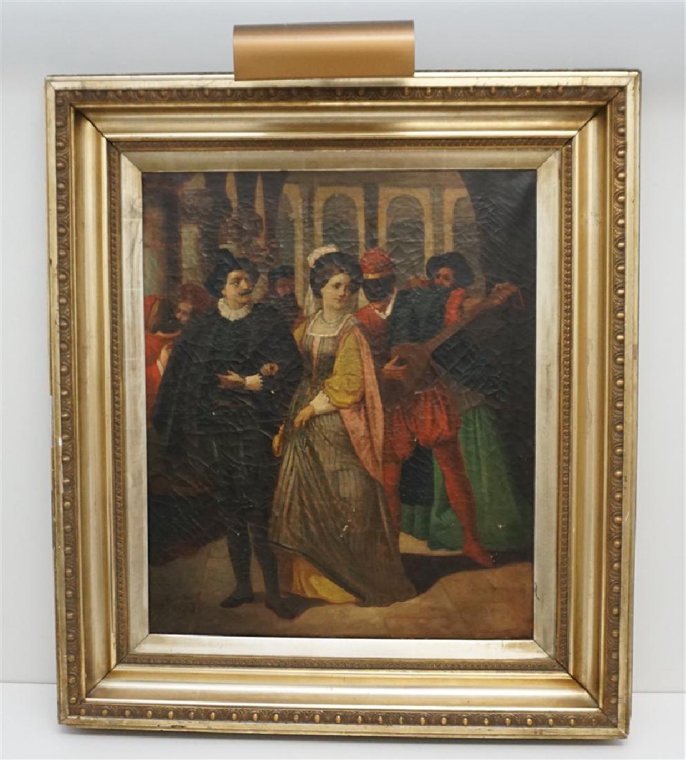 19TH C ITALIAN OIL ON CANVAS CARNEVALE (1 of 11)