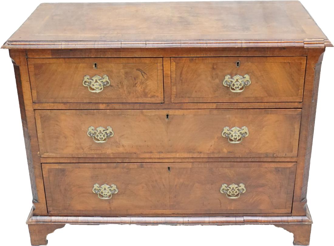 ENGLISH CHIPPENDALE WALNUT CHEST (1 of 12)