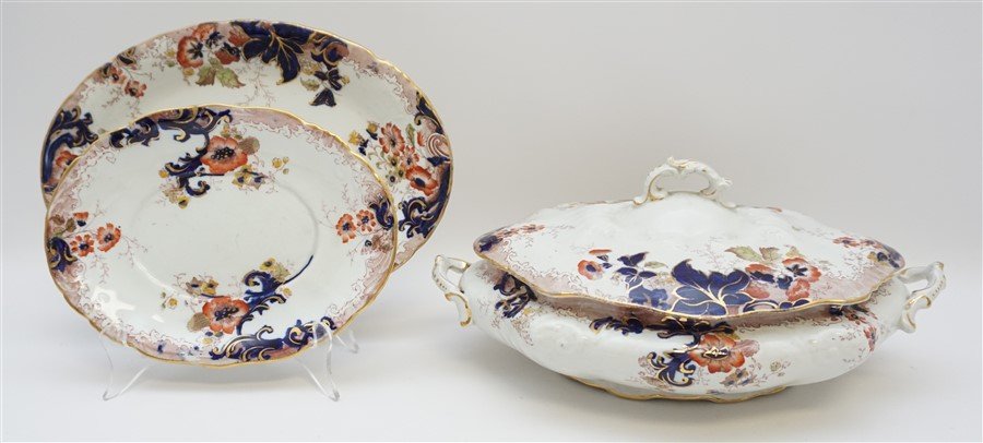 3 pc ENGLISH VICTORIAN IMARI EMPIRE WORKS (1 of 12)