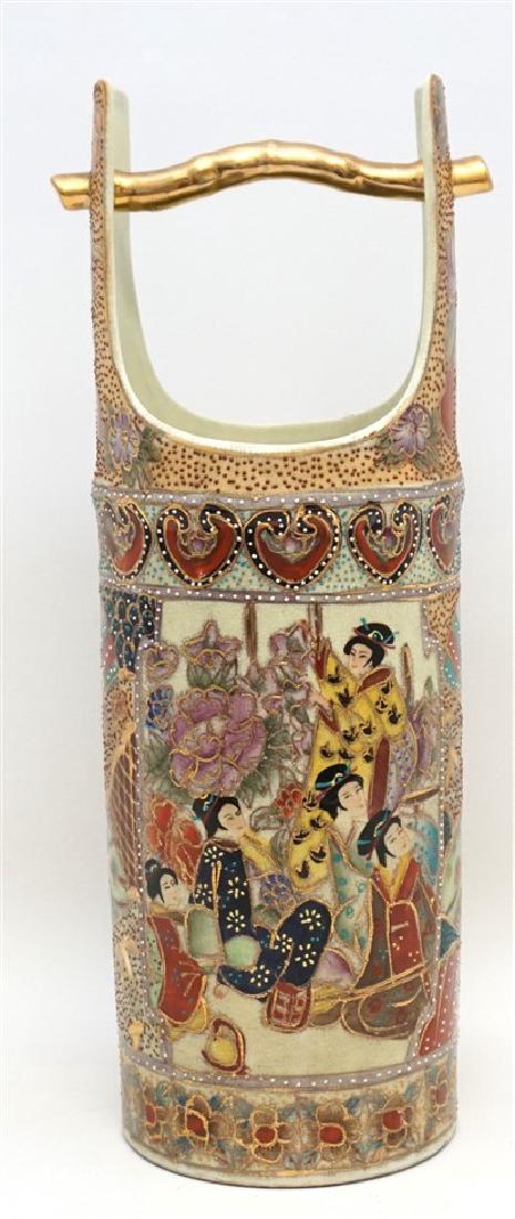 TALL HANDPAINTED ROYAL SATSUMA VASE (1 of 8)