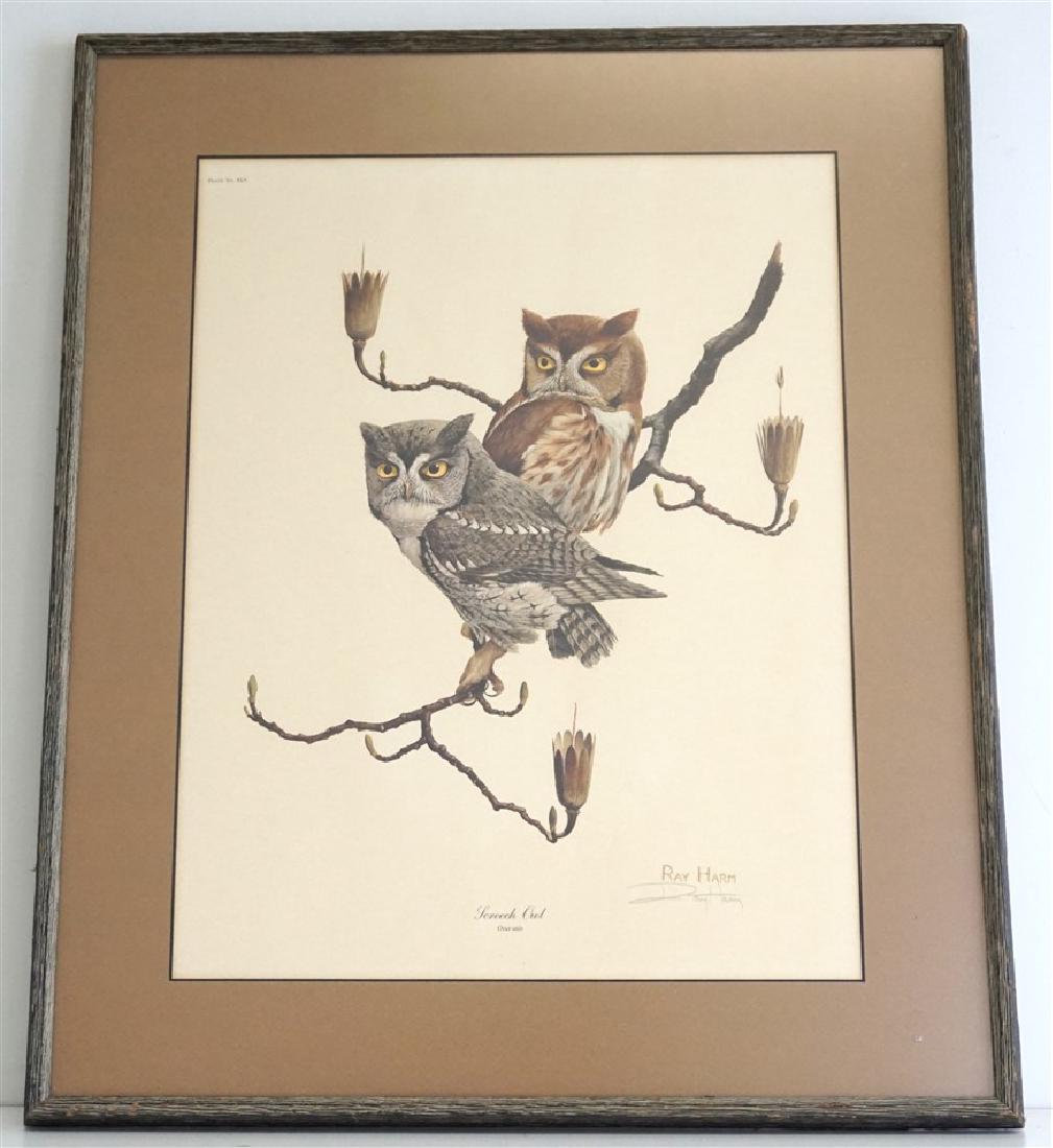 RAY HARM SCREECH OWL SIGNED LITHO (1 of 7)