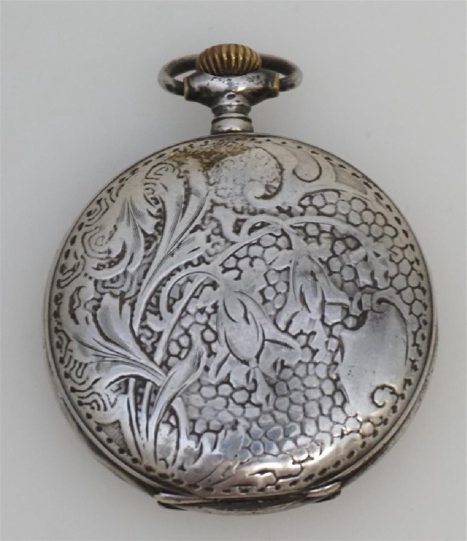 SWISS 800 SILVER POCKETWATCH (1 of 7)