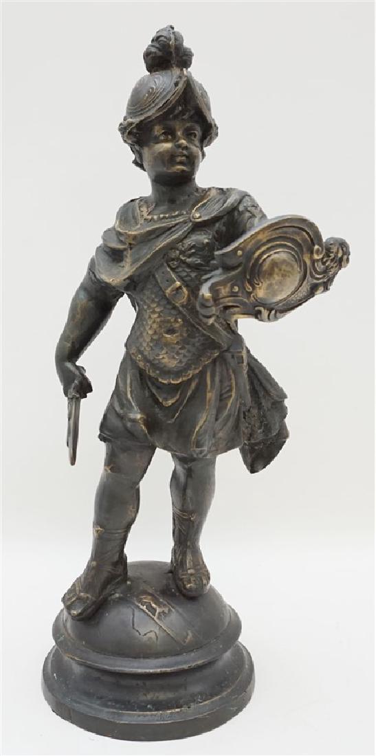BRONZED ROMAN GLADIATOR SCULPTURE (1 of 10)