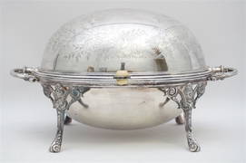 19th c. LEE & WIGFULL SILVERPLATE SERVER (1 of 9)