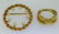 2 PC 14k BROOCH PEARLS + RING (10.50 GRAMS)
