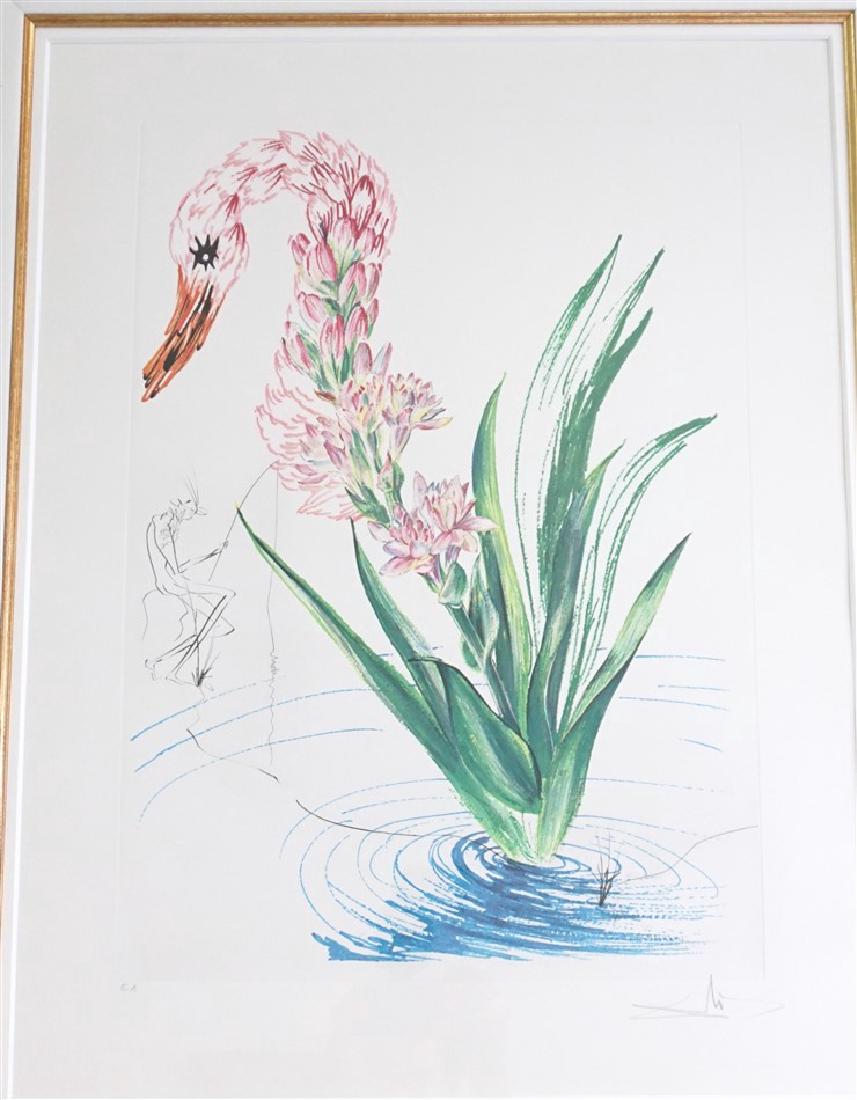 SIGNED DALI WATER-HYBISCUS SWAN EA (1 of 13)