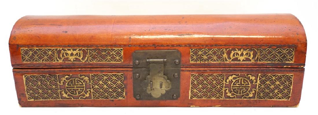 CHINESE LACQUER SCROLL BOX (1 of 11)