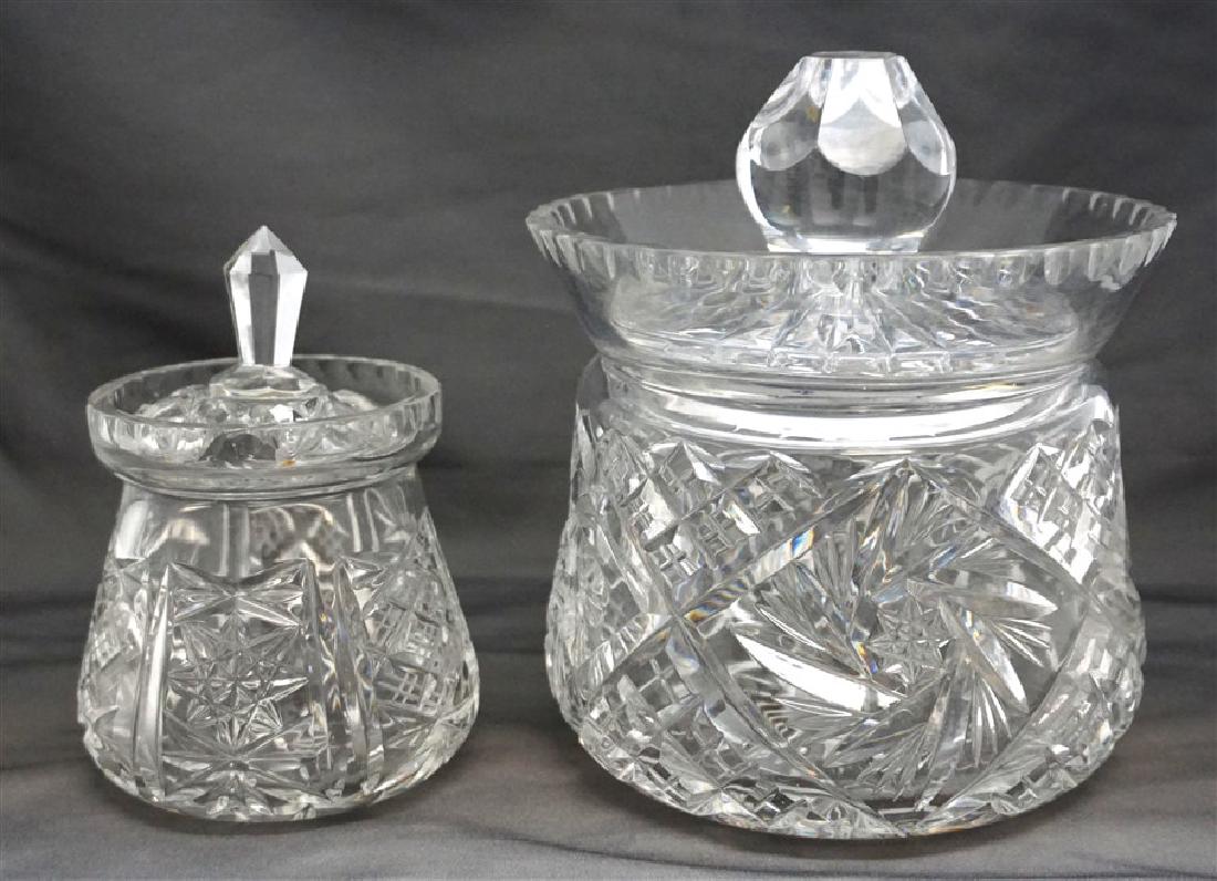 2 pc CUT CRYSTAL BISCUIT JAR & MARMALADE (1 of 11)