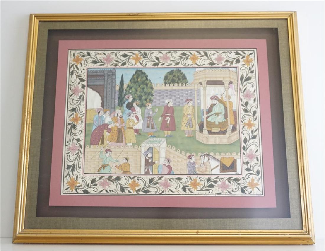 INDO PERSIAN COURT SCENE PAINTING (1 of 11)