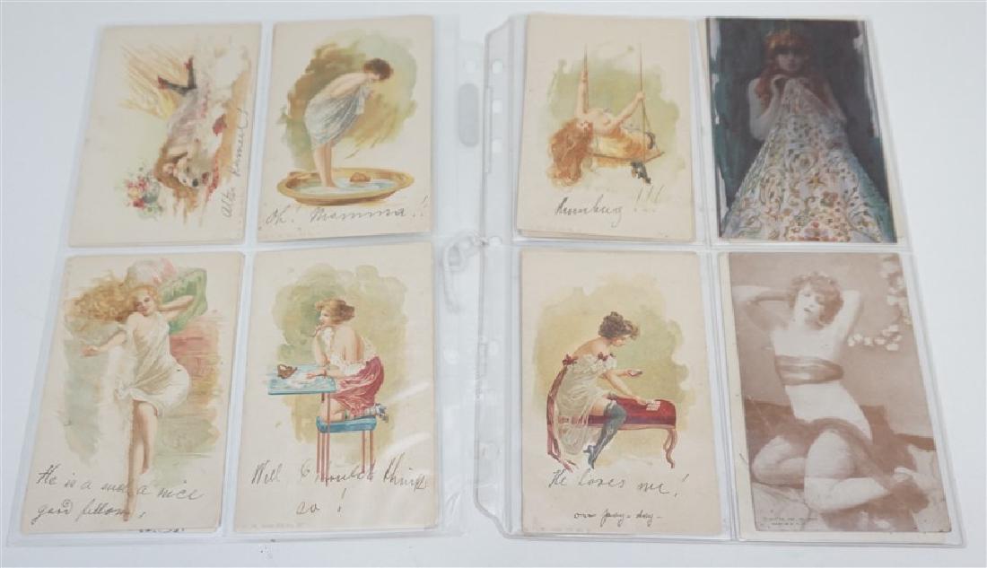 16 VICTORIAN RISQUE POSTCARDS (1 of 3)