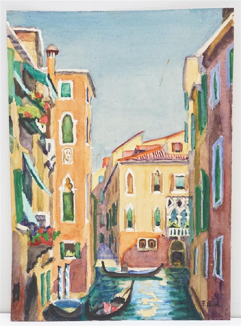 VINTAGE VENICE WATERCOLOR T.G.A. (1 of 6)