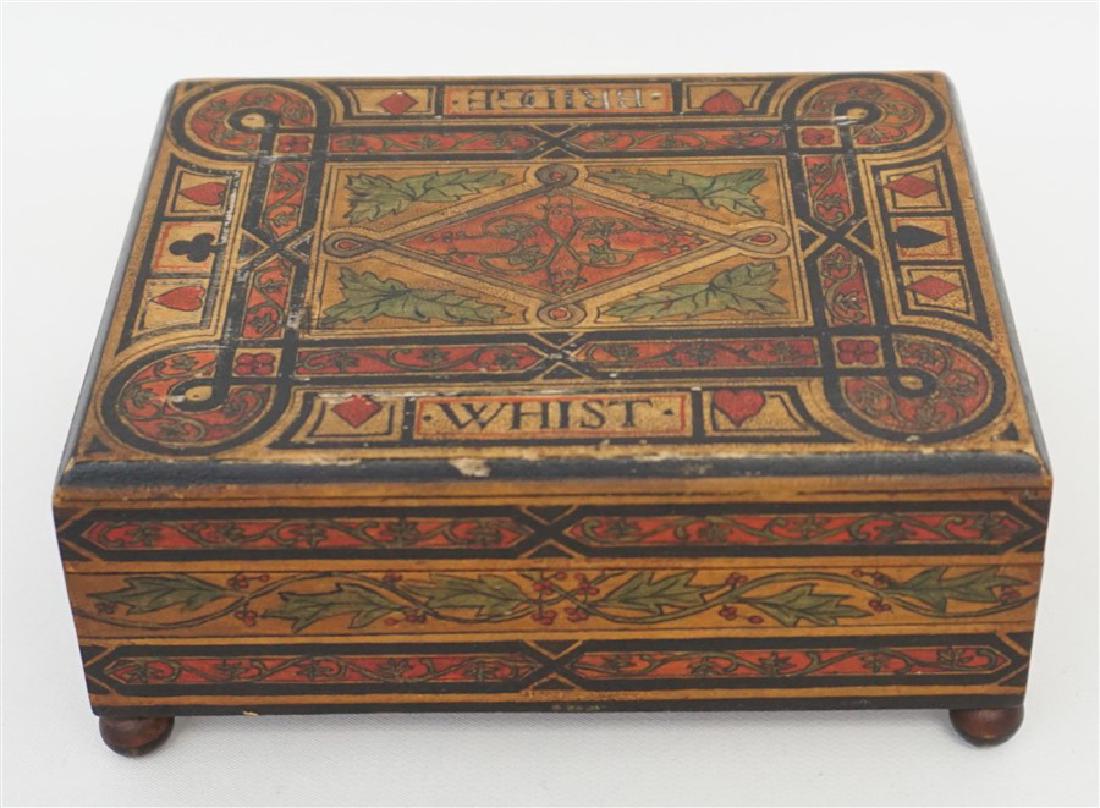 ANTIQUE ENGLISH WHIST & BRIDGE BOX (1 of 7)