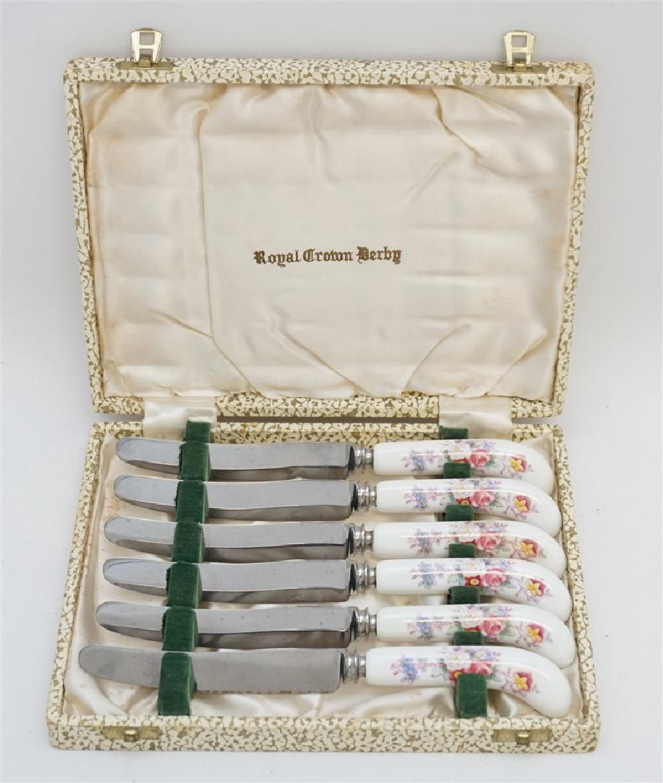 ROYAL CROWN DERBY TEA KNIFE SET (1 of 6)