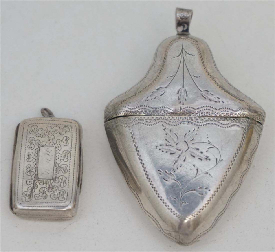 2 ANTIQUE  STERLING VINAIGRETTE & BOX (1 of 4)