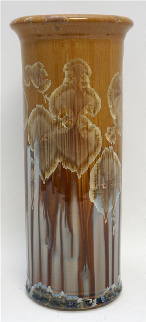 TALL IRIS CRYSTALLINE STUDIO POTTERY VASE (1 of 8)