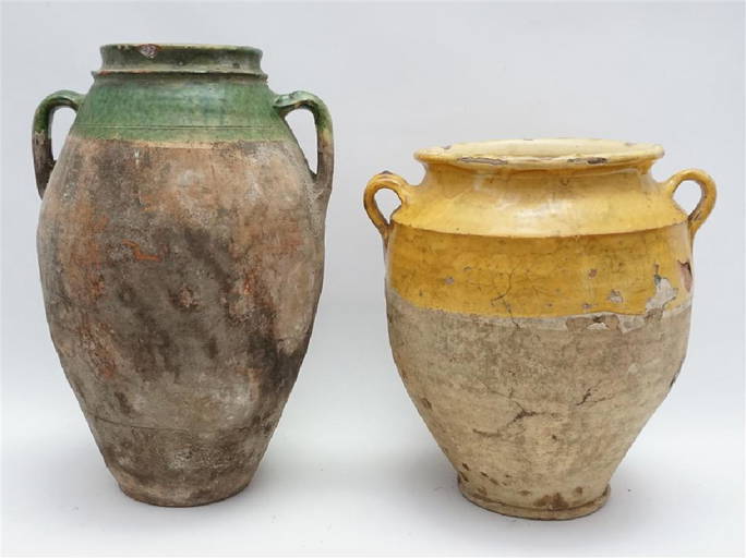 2 ANTIQUE FRENCH OLIVE JARS Aug 20, 2017 Charleston Estate Auctions