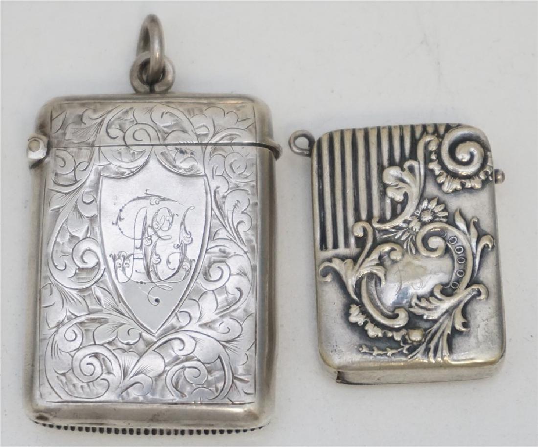 2 ENGLISH STERLING SILVER MATCH SAFE / VESTA CASES (1 of 7)