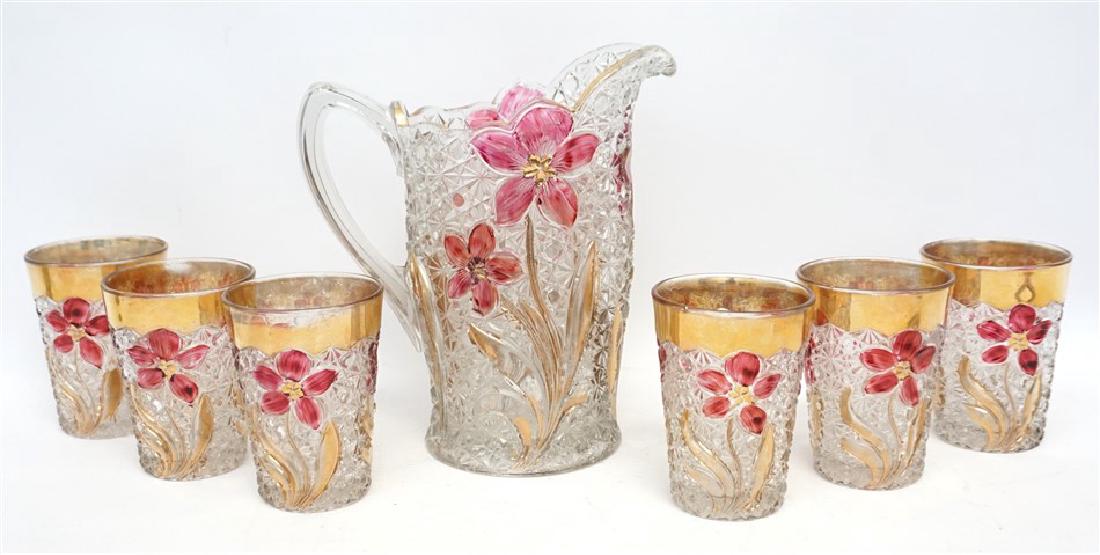 EAPG 1910 DAISY BUTTON NARCISSUS LEMONADE SET (1 of 10)