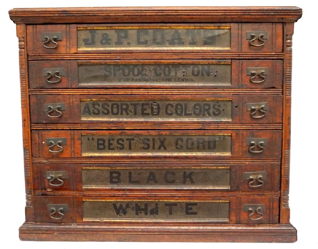 J.& P. COATS 6 DRAWER SPOOL CABINET (1 of 12)