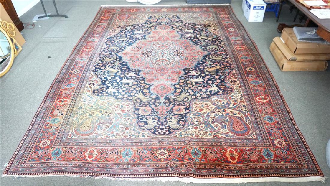 ANTIQUE PERSIAN KASHAN CARPET 12'x8' (1 of 12)