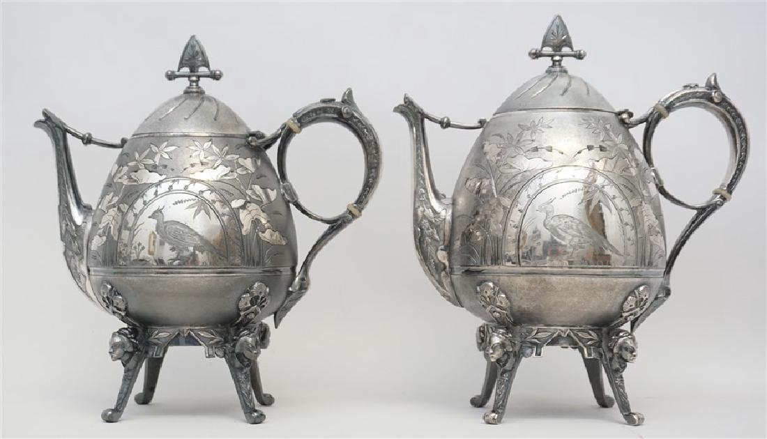 2 19TH C. AMERICAN AESTHETIC COFFEE & TEA POTS (1 of 10)