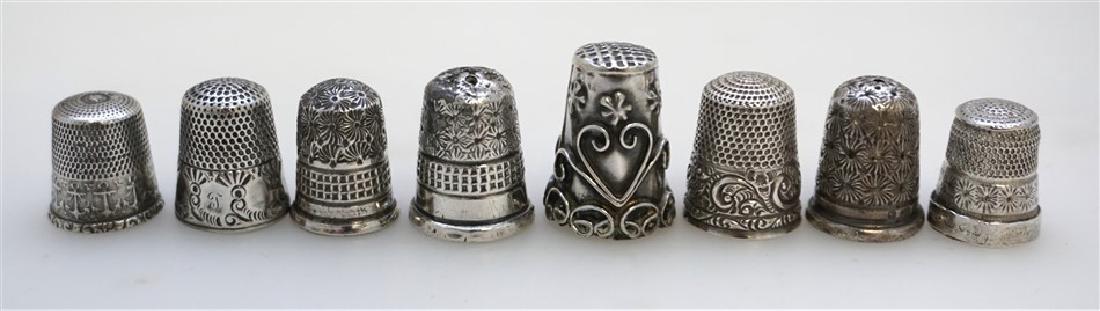 8 STERLING SILVER VICTORIAN THIMBLES (1 of 7)