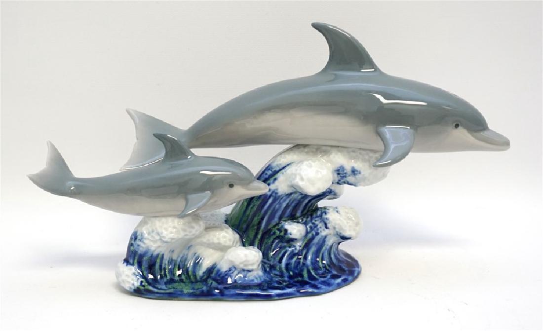 LLADRO PORCELAIN DOLPHINS 6470 (1 of 10)